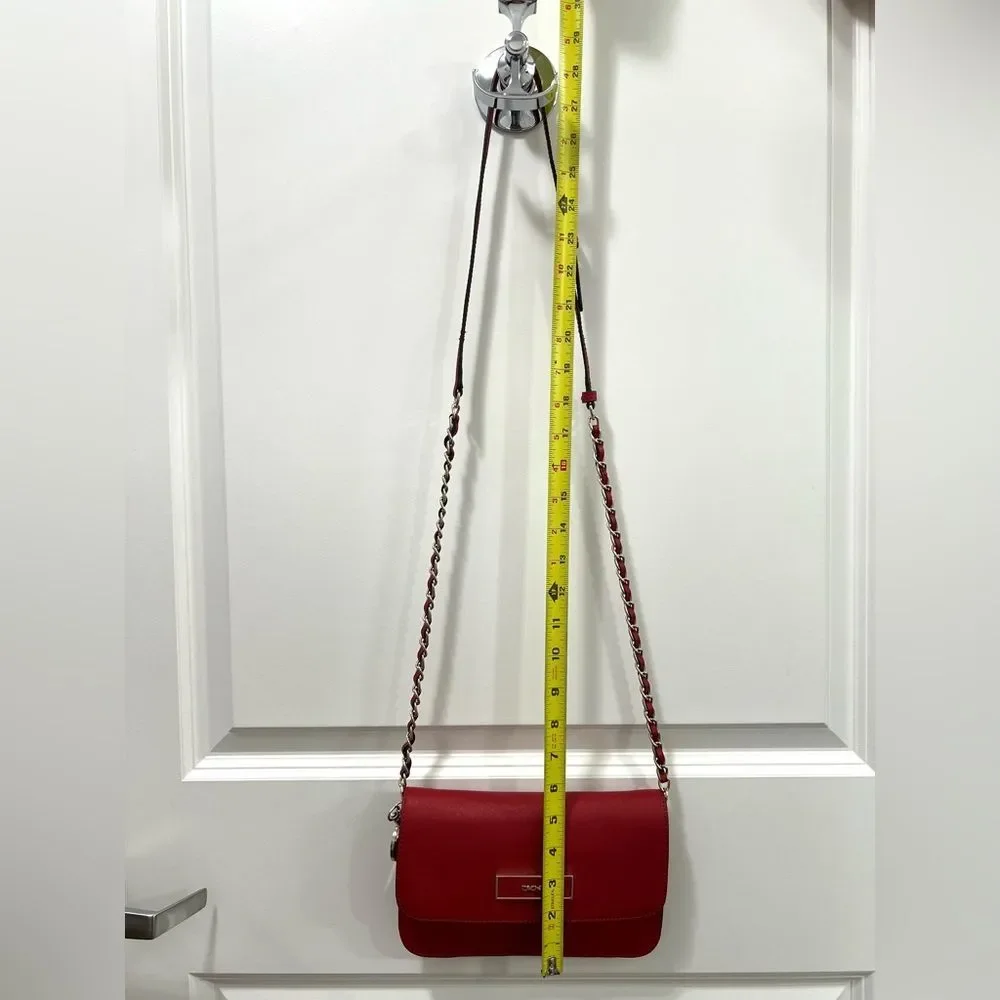 DKNY Saffiano Leather Red Crossbody Bag